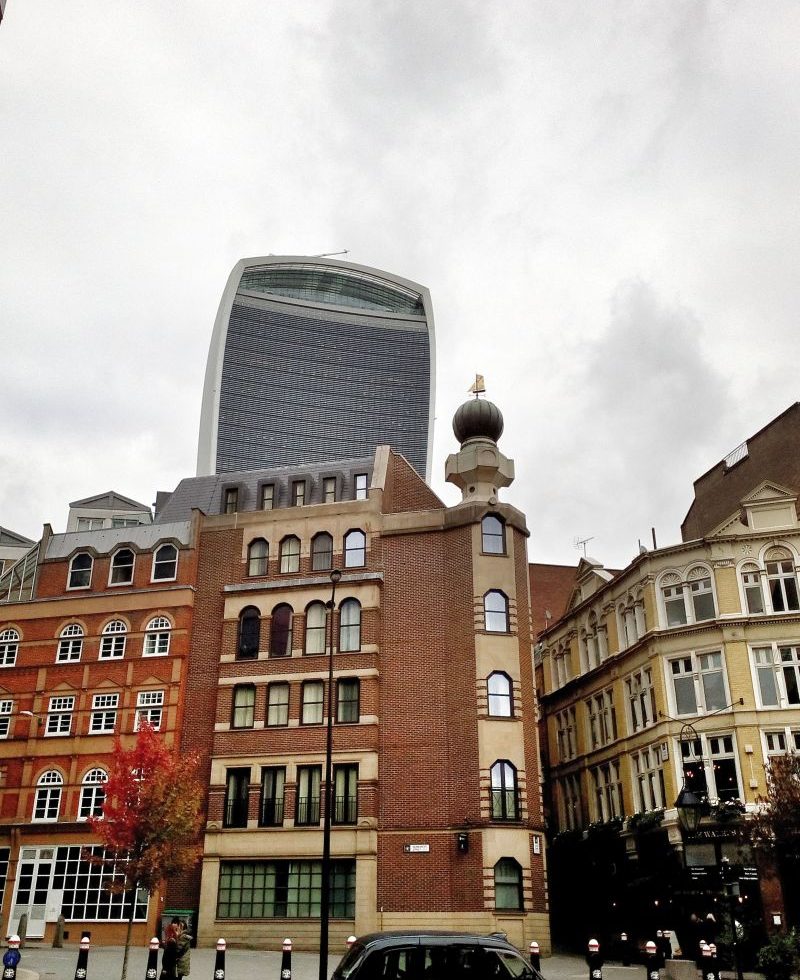 London old house and new building, skyscraper