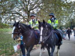 The London police riding
